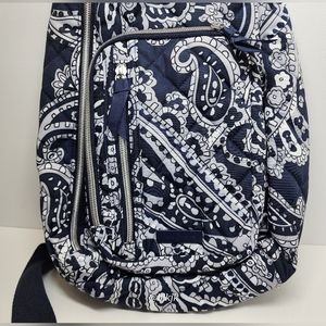 Vera Bradley Deep Night Paisley Twill Sling Bag EUC